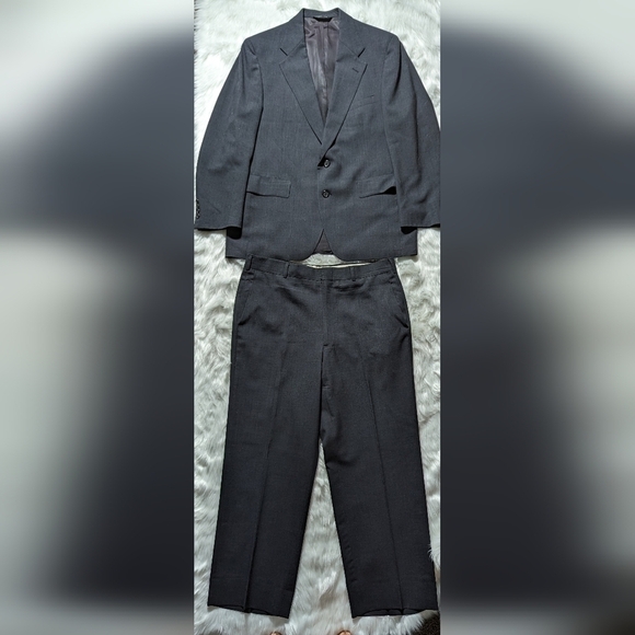 Mens Virgin Wool Signals from Donald Brooks Grey Suit Jacket Made inUSA 38R gray - Picture 4 of 14